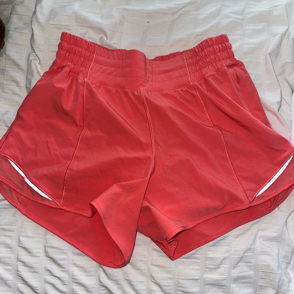 lululemon athletica Cherry Red Athletic Shorts